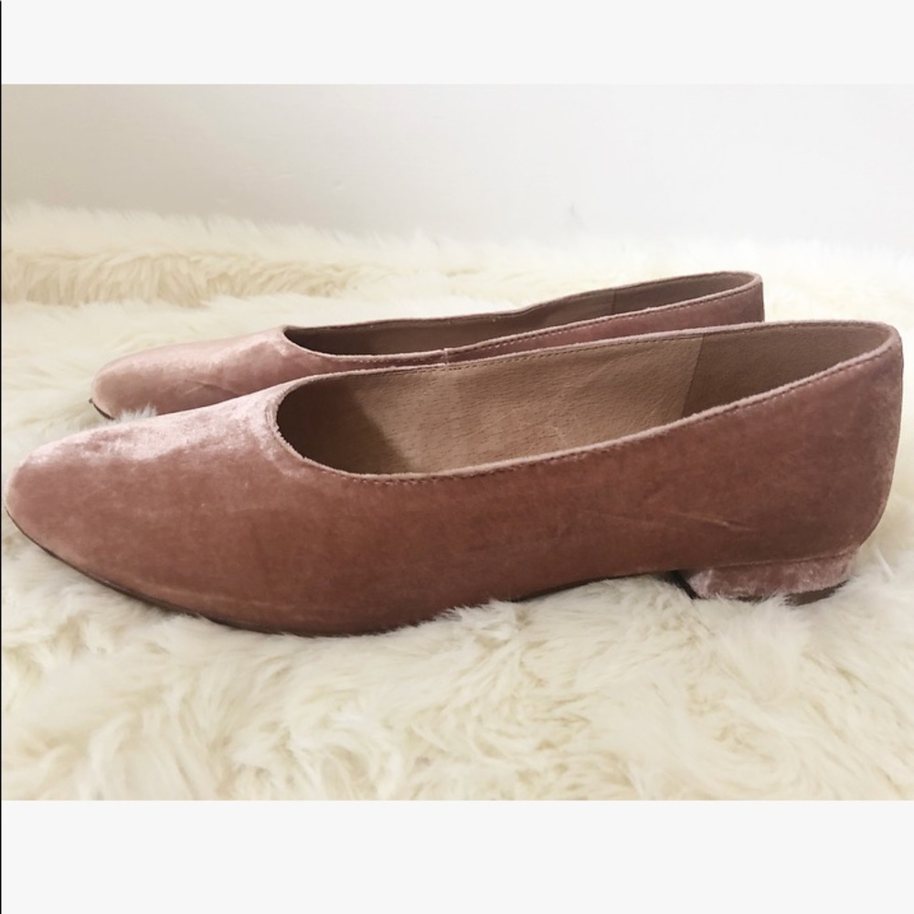 Mauve Velvet Madewell Flats